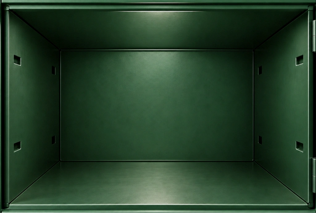 An empty locker interior